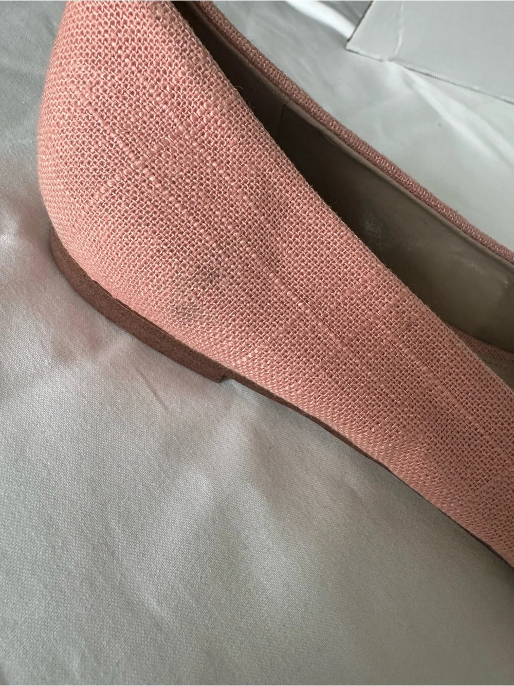 Sam Edelman Pointed Coral Linen Flats Size 8M